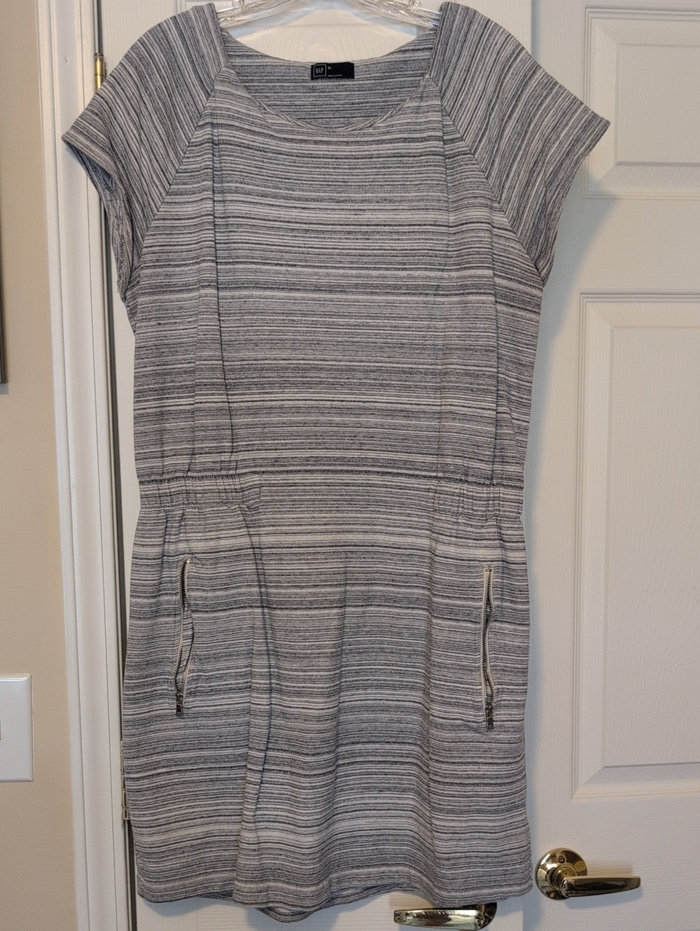 GAP Striped Short-Sleeve Mini Dress